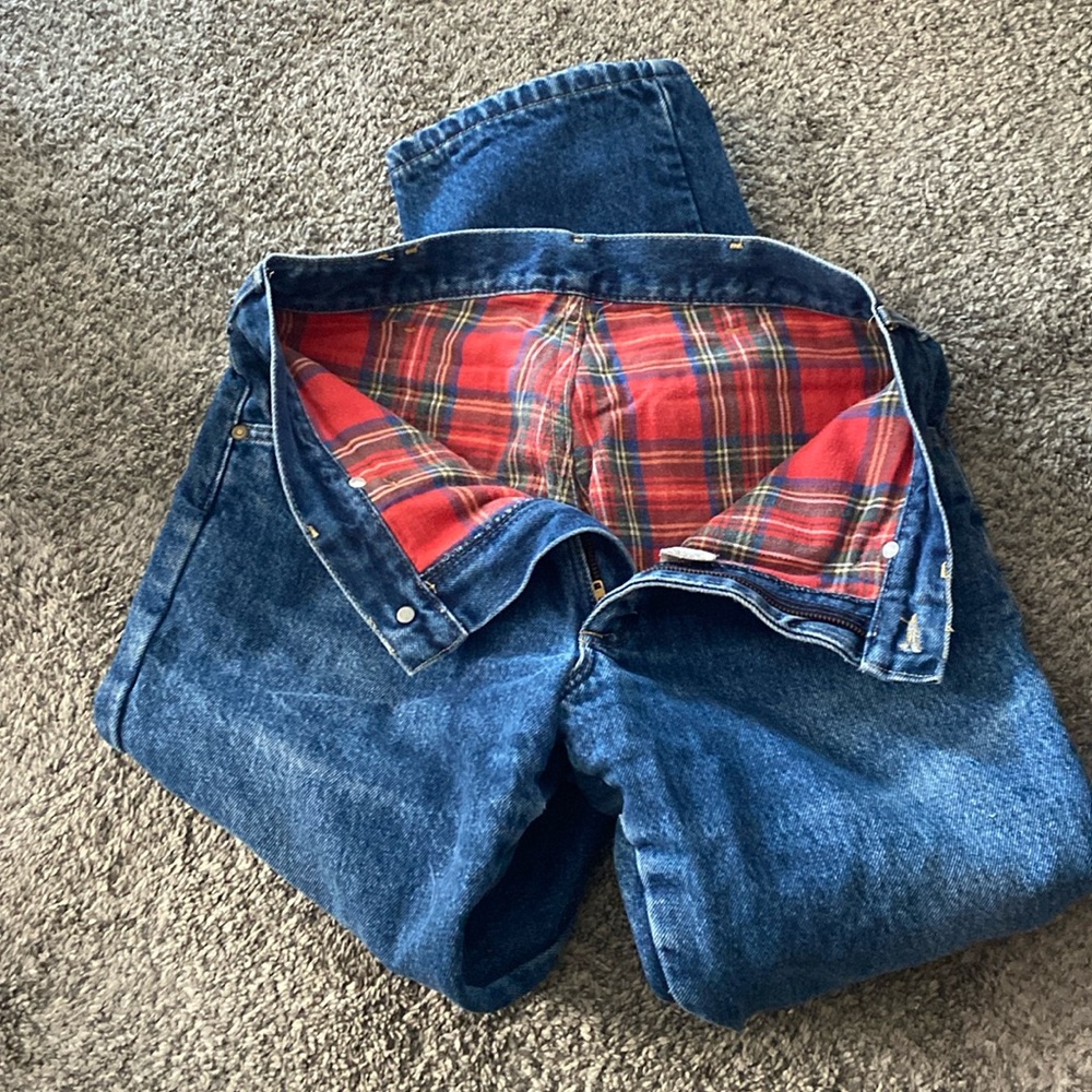 Men’s.  LLBean Fleece lined Jeans